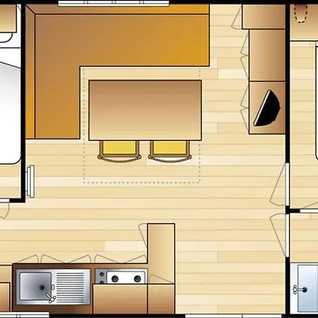 Mobil-home Avec Terrasse Accueillant 6 Pers - Api-1-52-631 Camping Sournia